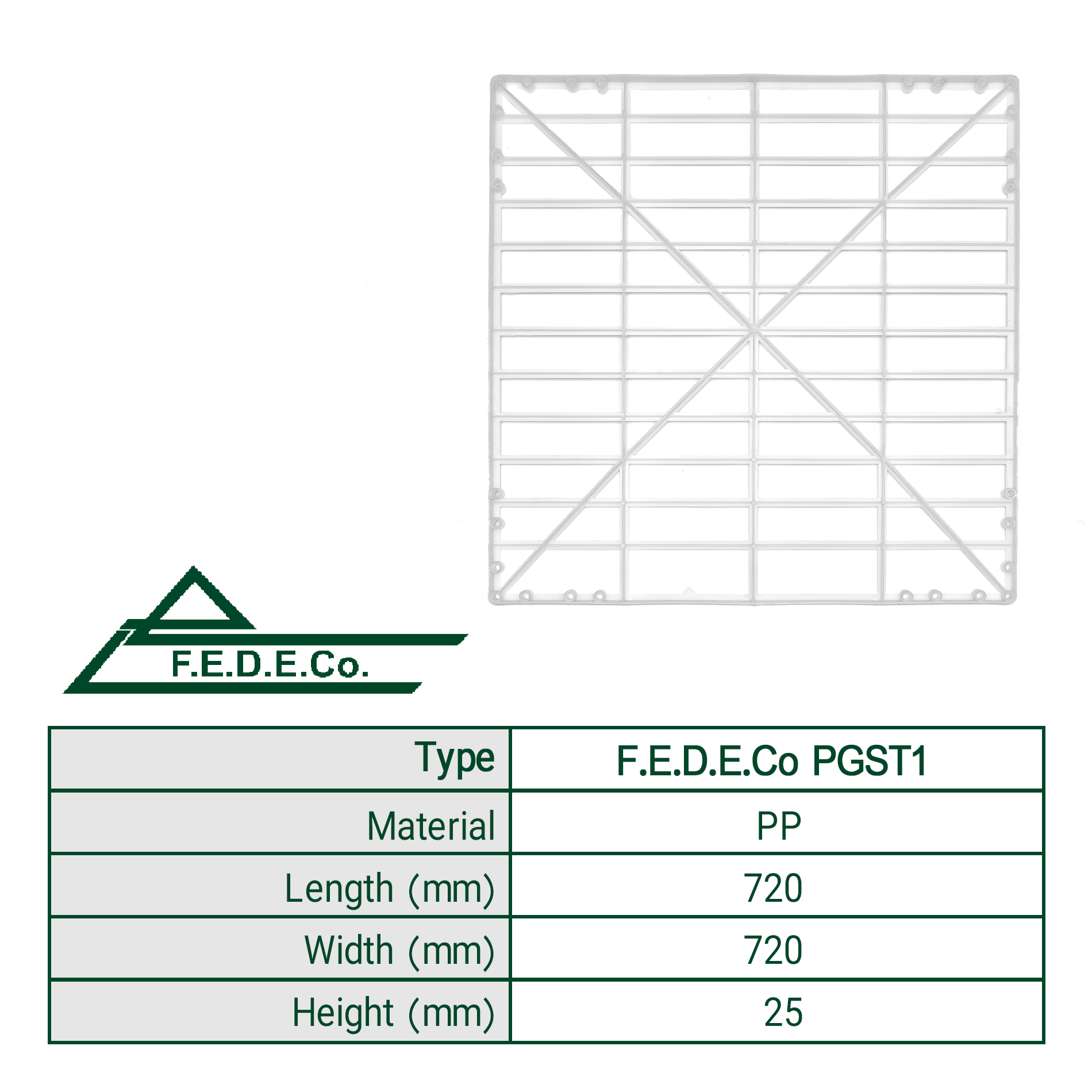 F.E.D.E.Co Grid Splash Packing Type 1